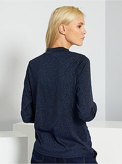 T-shirt brilhante de manga comprida - Kiabi