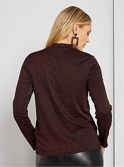 T-shirt brilhante de manga comprida - Kiabi