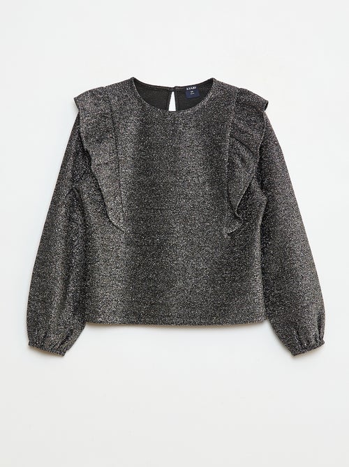 T-shirt brilhante de mangas compridas - Kiabi