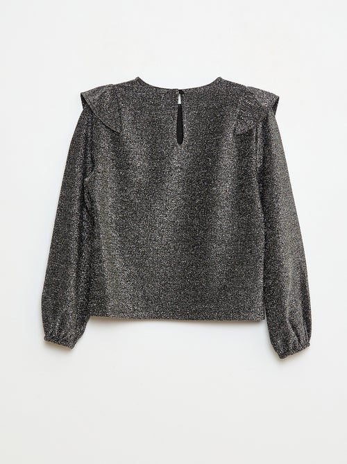 T-shirt brilhante de mangas compridas - Kiabi