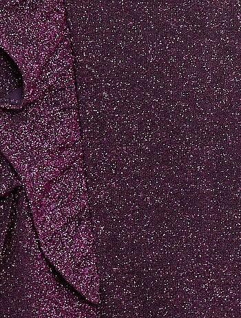 T-shirt brilhante de mangas compridas