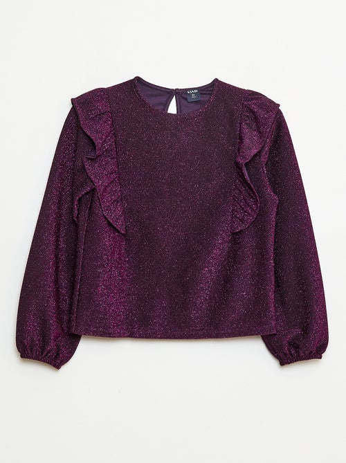 T-shirt brilhante de mangas compridas - Kiabi