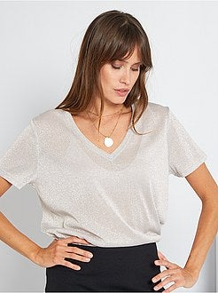 T-shirt brilhante - Kiabi