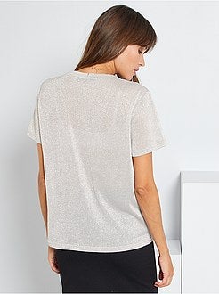 T-shirt brilhante - Kiabi