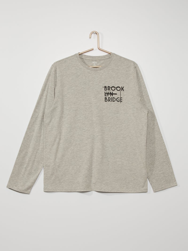 T-shirt 'Brooklyn' CINZA - Kiabi