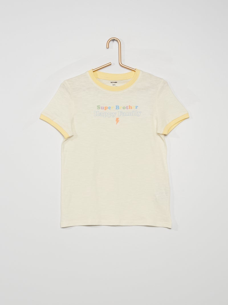 T-shirt 'Brother' BEGE - Kiabi