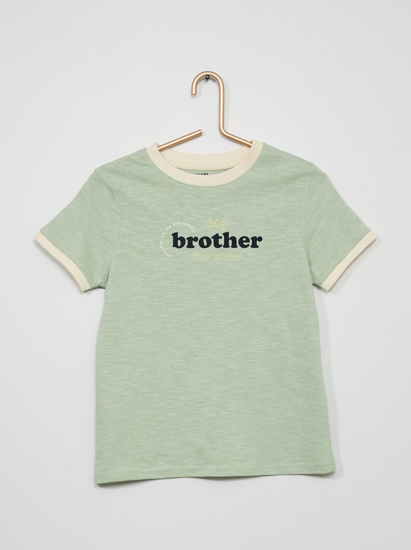 T-shirt 'Brother' VERDE - Kiabi