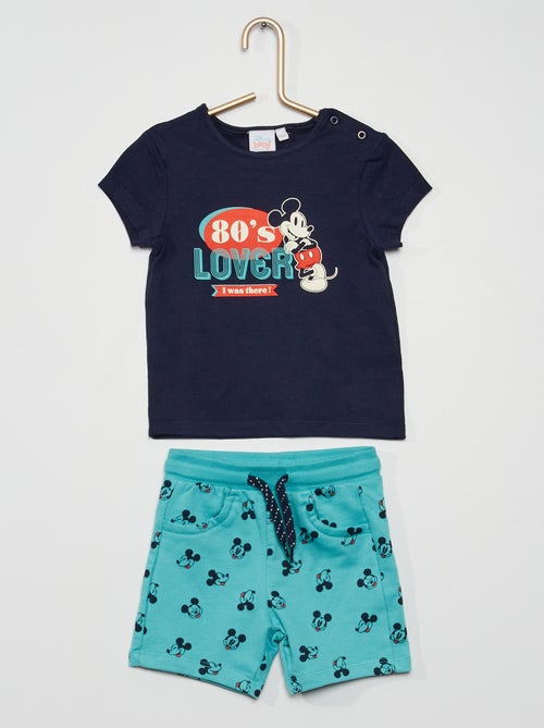 T-shirt + calções 'Mickey' - Kiabi