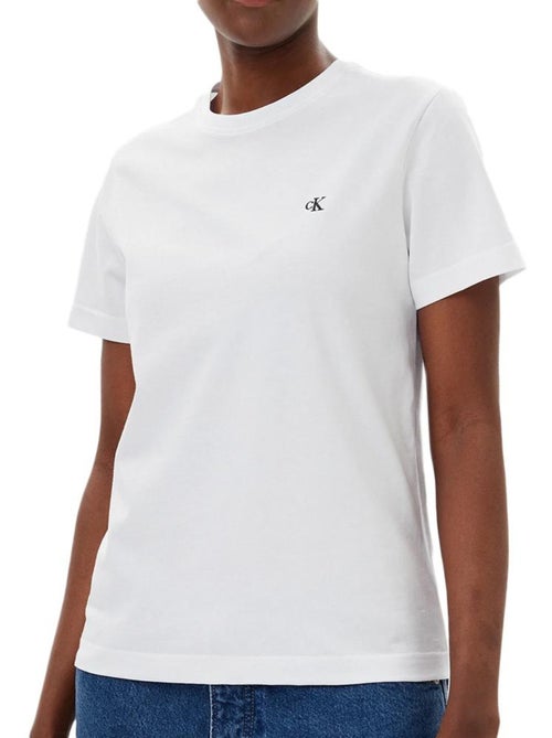 T-Shirt Calvin Klein Jeans Archive Branco para Mulher - Kiabi T-Shirt Calvin Klein Jeans Archive Branco para Mulher - Kiabi