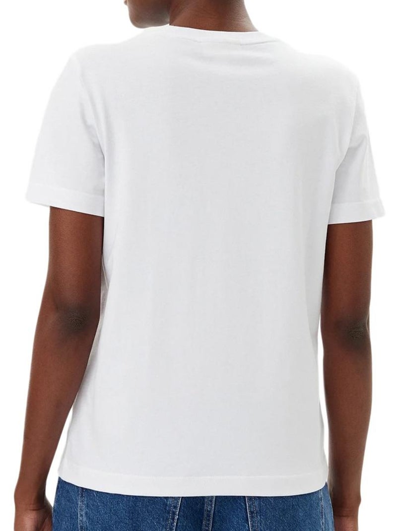 T-Shirt Calvin Klein Jeans Archive Branco para Mulher Branco - Kiabi
