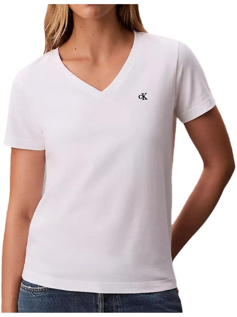 T-Shirt Calvin Klein Jeans Archive Branco para Mulher LV047B205G Branco - Kiabi