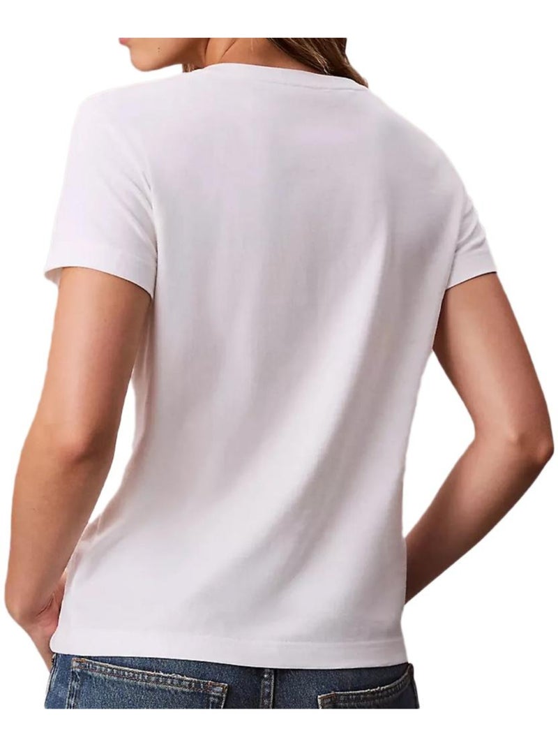 T-Shirt Calvin Klein Jeans Archive Branco para Mulher LV047B205G Branco - Kiabi