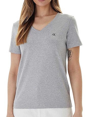 T-shirt calvin klein jeans archive lv047b205g preto para mulher