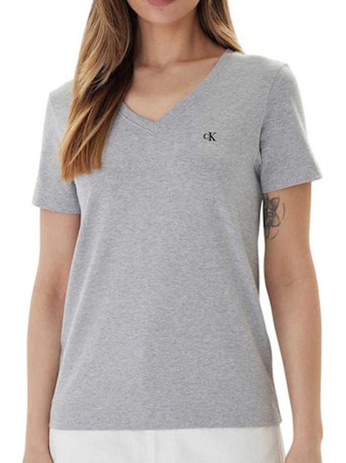 T-shirt calvin klein jeans archive lv047b205g cinzenta para mulher - Kiabi