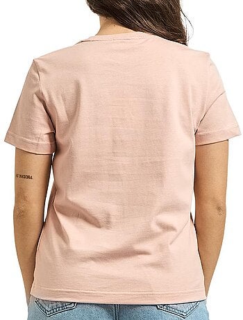 T-shirt calvin klein jeans archive rosa para mulher