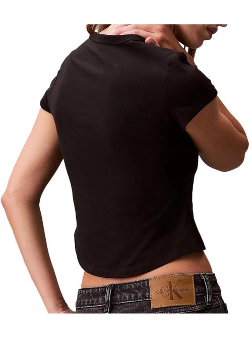 T-shirt calvin klein jeans baby preto para mulher - Kiabi T-shirt calvin klein jeans baby preto para mulher - Kiabi