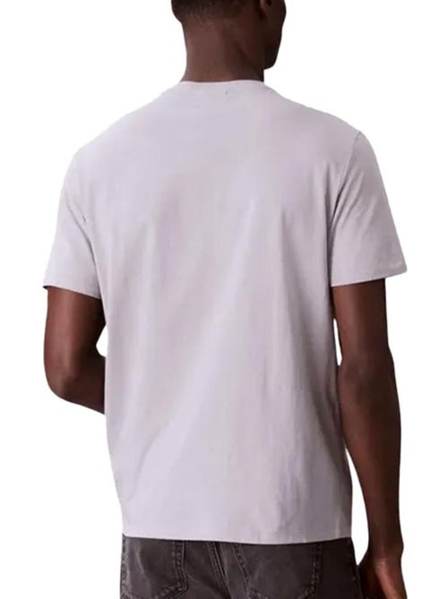 T-Shirt Calvin Klein Jeans Badge Algodão Cinzento para Homem - Kiabi