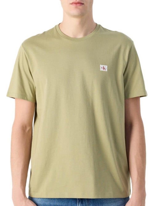 T-Shirt Calvin Klein Jeans Badge Verde para Homem - Kiabi