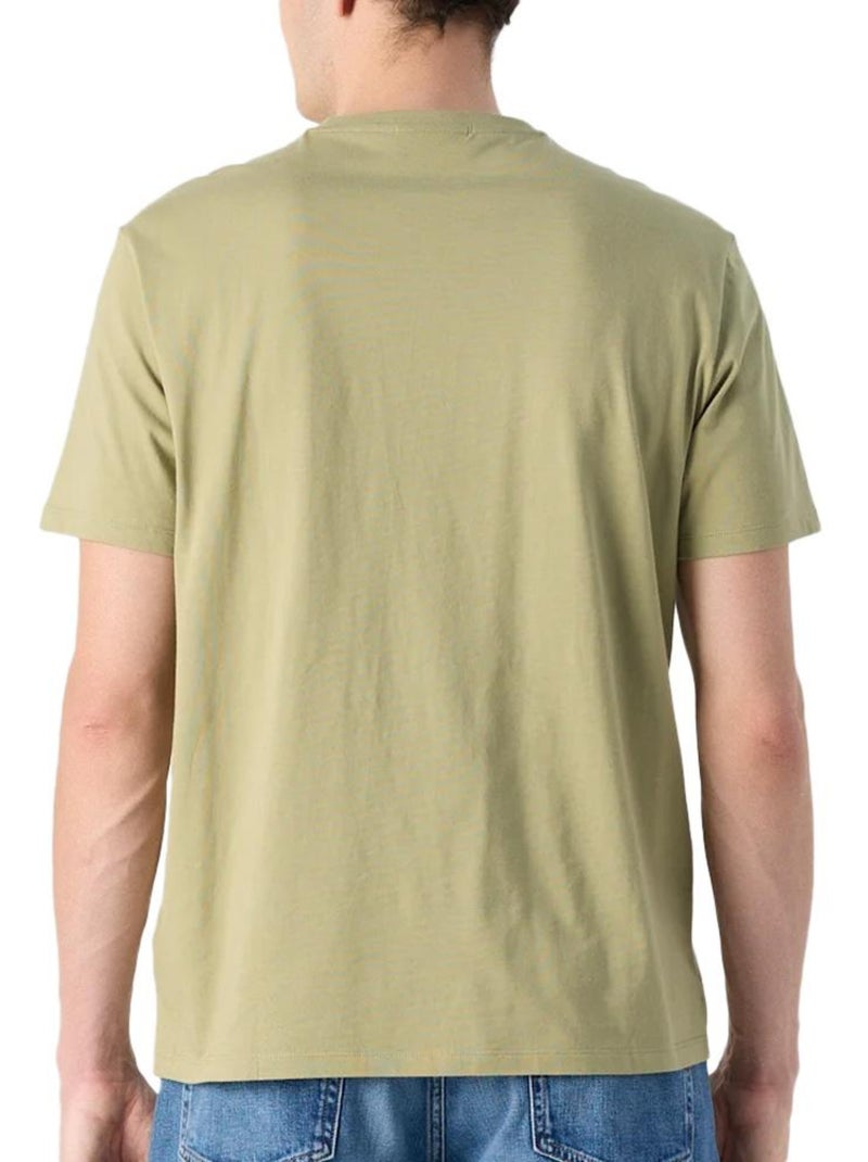 T-Shirt Calvin Klein Jeans Badge Verde para Homem Cáqui - Kiabi