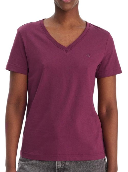 T-shirt calvin klein jeans bordeaux para mulher - lv047b205g - Kiabi