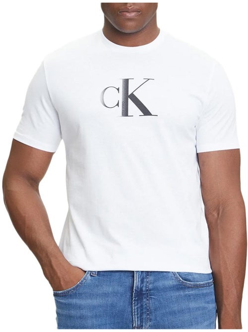 T-Shirt Calvin Klein Jeans Branco para Homem LV04RC857G - Kiabi