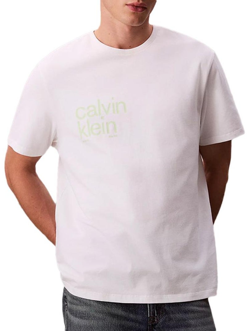 T-Shirt Calvin Klein Jeans Branco para Homem LV04RD810G Branco - Kiabi