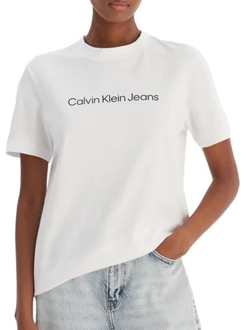 T-shirt calvin klein jeans branco para mulher lv047c912g - Kiabi T-shirt calvin klein jeans branco para mulher lv047c912g - Kiabi