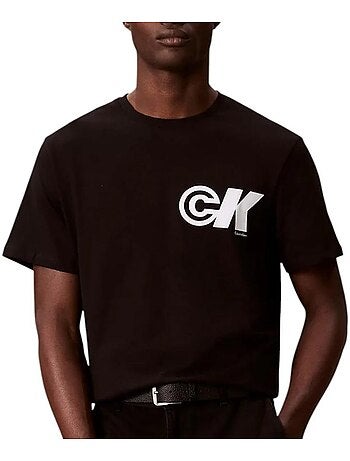 T-shirt calvin klein jeans ck sport para homem preto