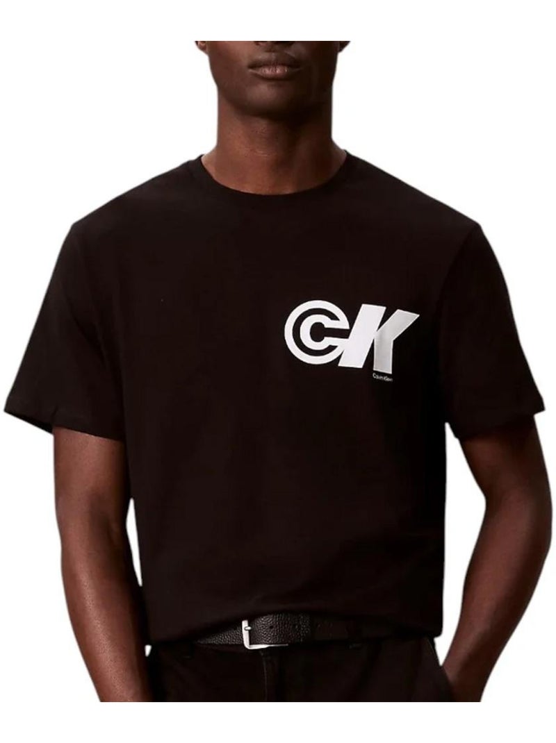 T-Shirt Calvin Klein Jeans CK Sport para Homem Preto Preto - Kiabi