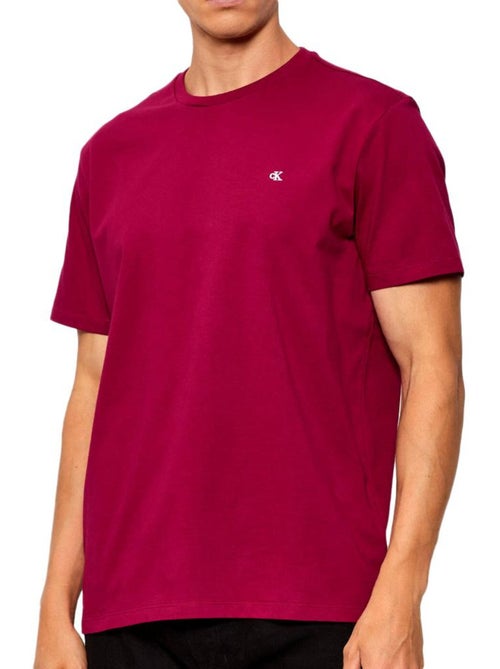 T-Shirt Calvin Klein Jeans Classic Rosa Framboesa para Homem - Kiabi