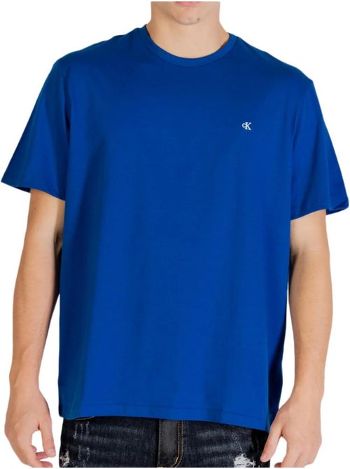 T-Shirt Calvin Klein Jeans Clássica Azul para Homem - Kiabi