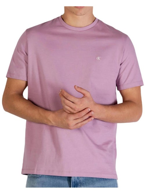 T-Shirt Calvin Klein Jeans Classics Violeta para Homem - Kiabi