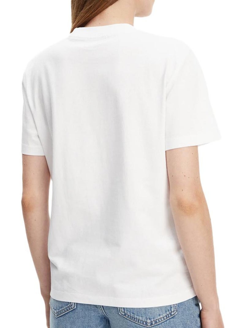 T-shirt Calvin Klein Jeans com Logótipo Clássico para Mulher Branco - Kiabi