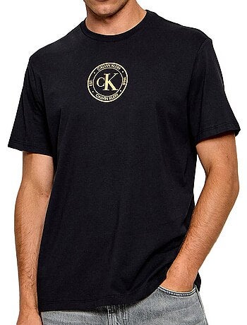 T-shirt calvin klein jeans vermelha para homem com logótipo
