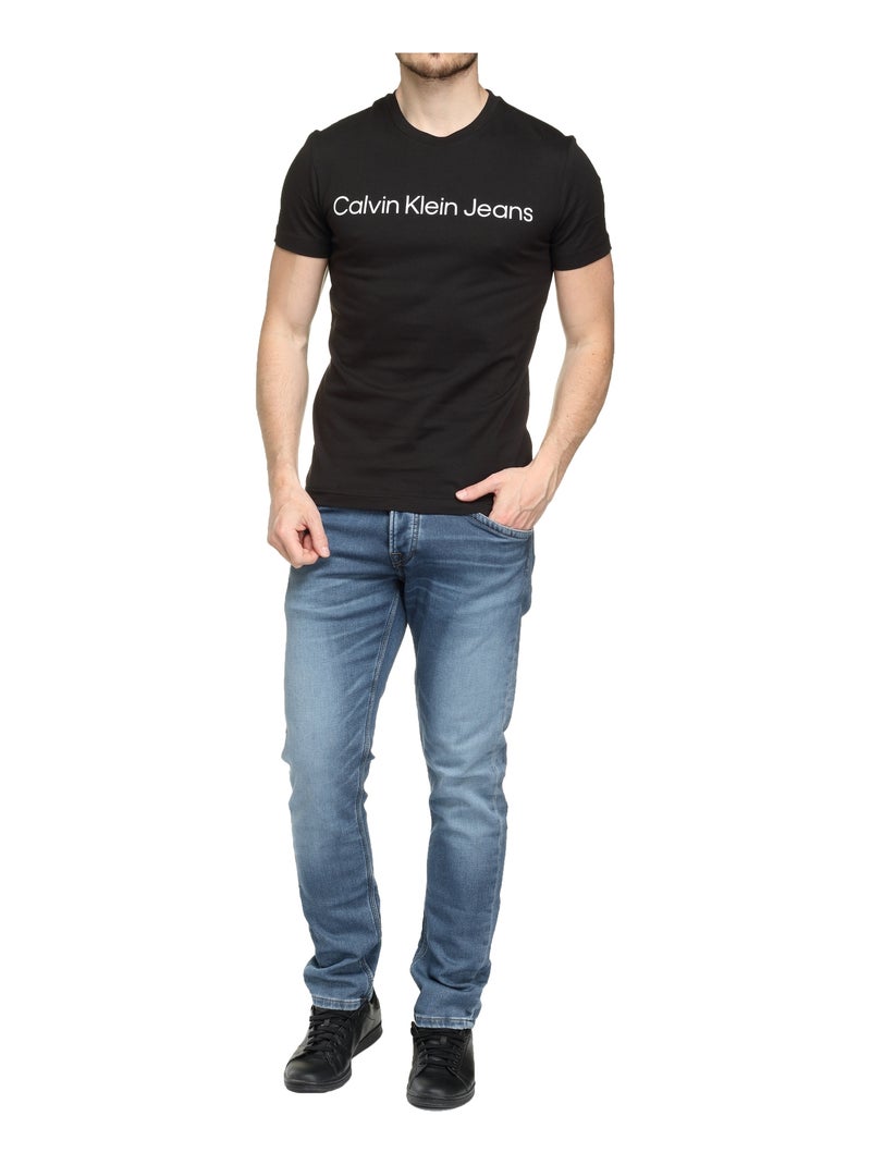 T-Shirt Calvin Klein Jeans Core Institutional para Homem Preto - Kiabi