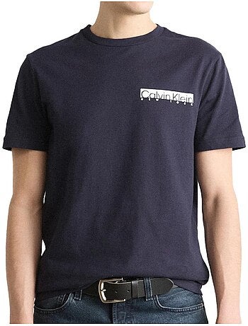 T-shirt Calvin Klein Jeans de Homem Azul Marinho com Logótipo no Peito