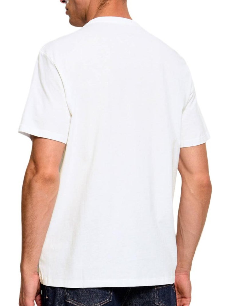 T-shirt calvin klein jeans de homem branco com logótipo ss 30s eu crest Branco - Kiabi