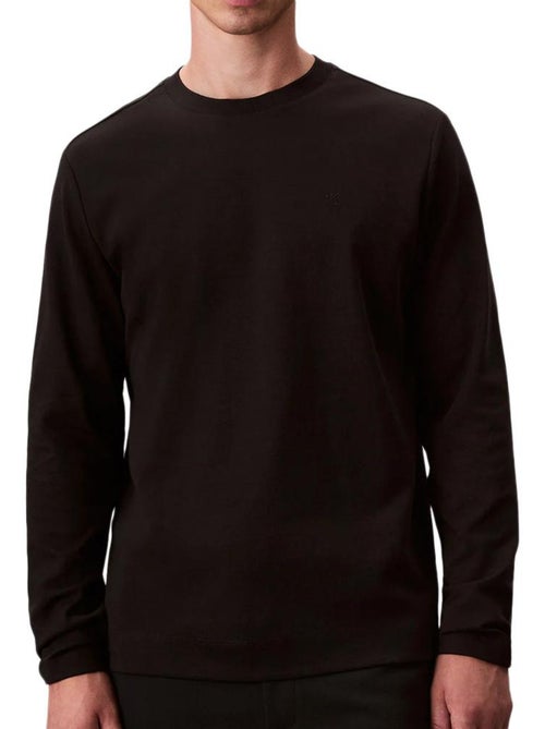 T-shirt calvin klein jeans de manga comprida preto para homem - Kiabi T-shirt calvin klein jeans de manga comprida preto para homem - Kiabi