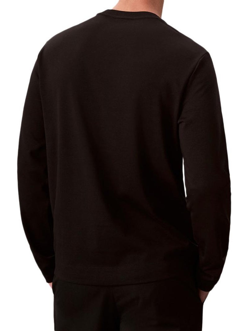 T-shirt Calvin Klein Jeans de Manga Comprida Preto para Homem Preto - Kiabi
