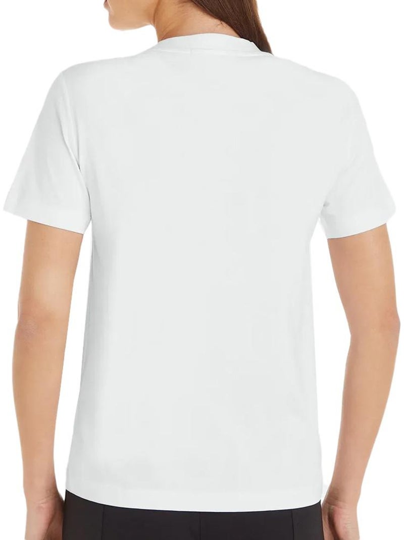 T-shirt Calvin Klein Jeans de Mulher com Lantejoulas Branco Branco - Kiabi