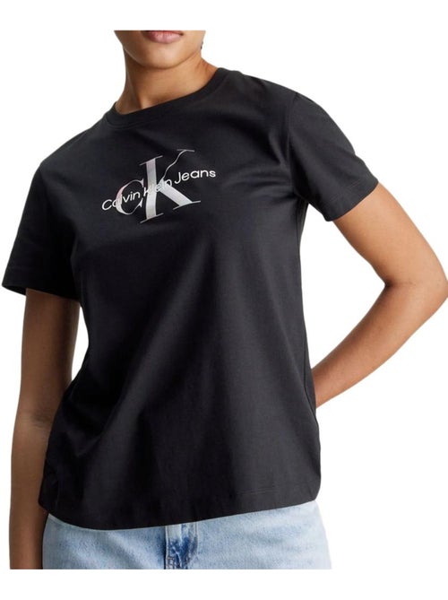 T-shirt Calvin Klein Jeans Difusa Preta para Mulher - Kiabi T-shirt Calvin Klein Jeans Difusa Preta para Mulher - Kiabi