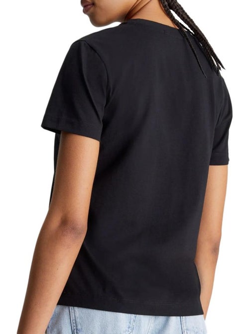 T-shirt Calvin Klein Jeans Difusa Preta para Mulher - Kiabi T-shirt Calvin Klein Jeans Difusa Preta para Mulher - Kiabi