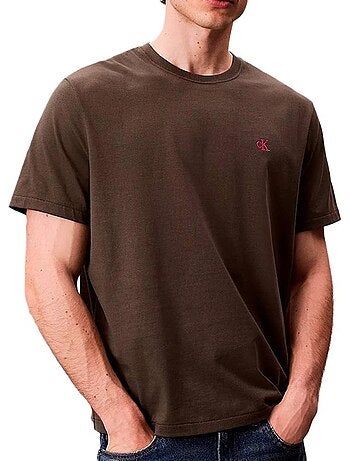 T-Shirt Castanha Calvin Klein Jeans Easy para Homem LV04RC275G