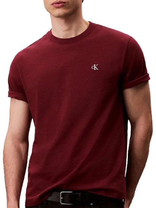 T-shirt calvin klein jeans easy lv04rc275g para homem ameixa - Kiabi