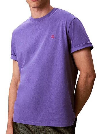 T-shirt calvin klein jeans easy violeta para homem lv04rc275g