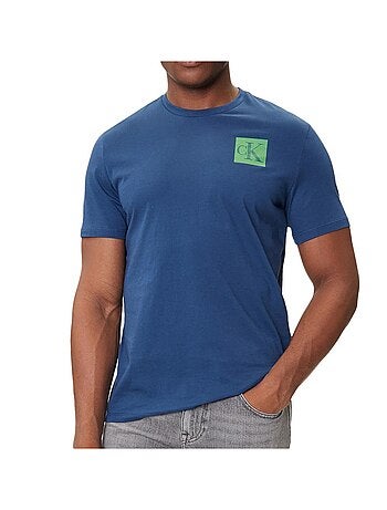 T-shirt calvin klein jeans gradiente azul para homem