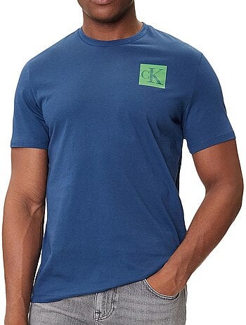 T-shirt calvin klein jeans gradiente azul para homem