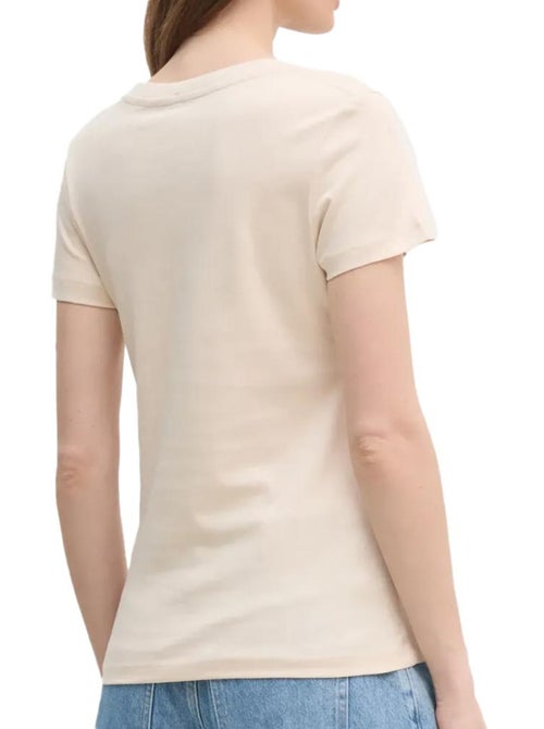 T-shirt Calvin Klein Jeans Gradiente Bege para Mulher - Kiabi