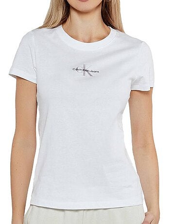 T-shirt calvin klein jeans gradiente azul para mulher