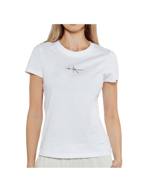 T-shirt Calvin Klein Jeans Gradiente Branco para Mulher - Kiabi